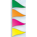 Florescent Race Style Antenna Flags (5"x9")